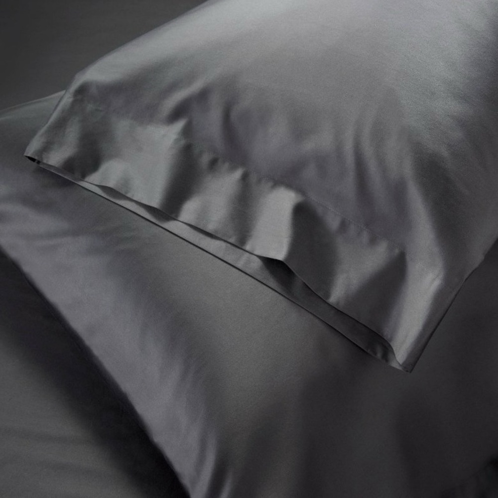 NEW Casaluna Supima Sateen Pillowcase Set 500 Thread Count in Dark Gray